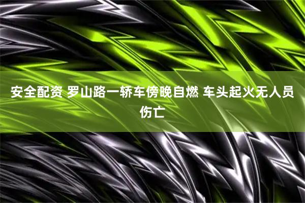 安全配资 罗山路一轿车傍晚自燃 车头起火无人员伤亡
