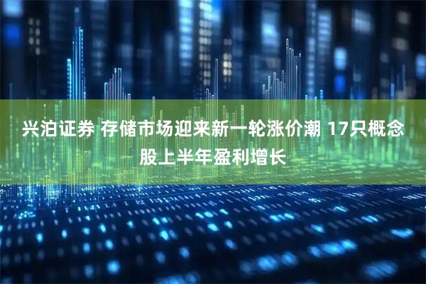 兴泊证券 存储市场迎来新一轮涨价潮 17只概念股上半年盈利增长